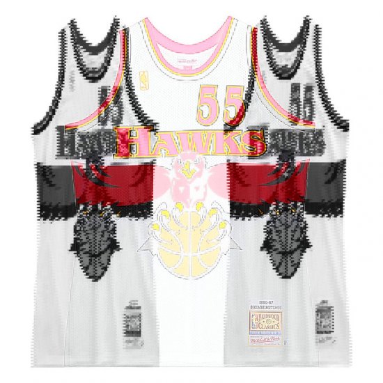 NBA 55 Mutombo Atlanta Hawks Maillot Retro blanc